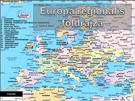 Európa regionális földrajza
