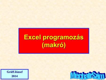 Excel programozás (makró)