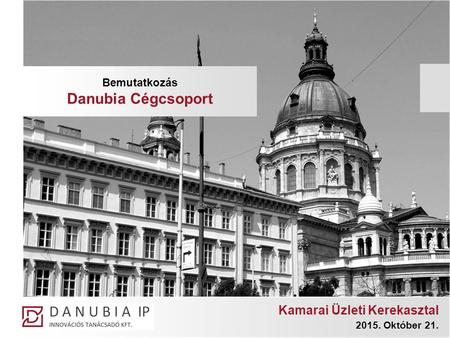 Bemutatkozás Danubia Cégcsoport Kamarai Üzleti Kerekasztal 2015. Október 21.