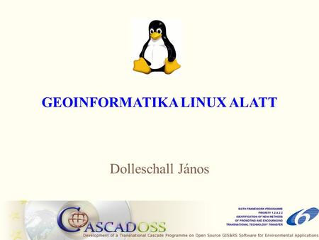GEOINFORMATIKA LINUX ALATT Dolleschall János. A LINUX ● A Linux operációs rendszer Linus Torvalds finn programozó nevéhez fűződik ● 1969. december 28-án.