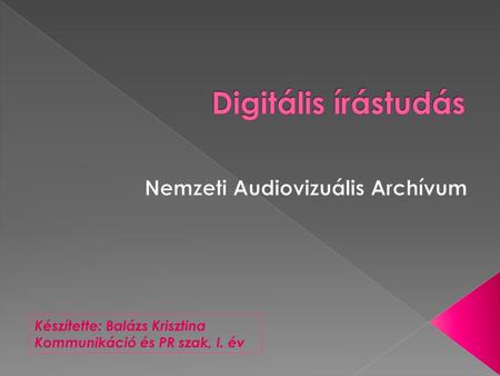 Nemzeti Audiovizuális Archívum