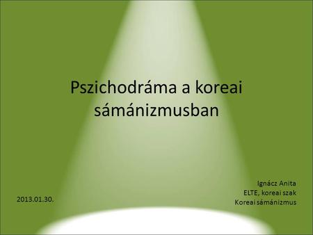 Pszichodráma a koreai sámánizmusban