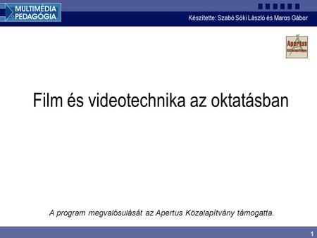 Film és videotechnika az oktatásban