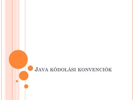 Java kódolási konvenciók