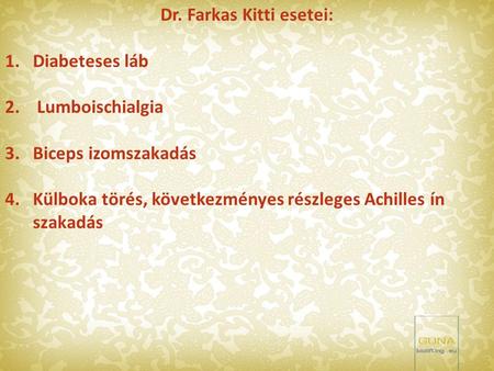 Dr. Farkas Kitti esetei: