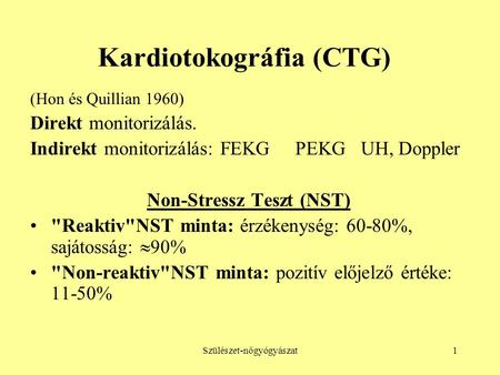Kardiotokográfia (CTG)