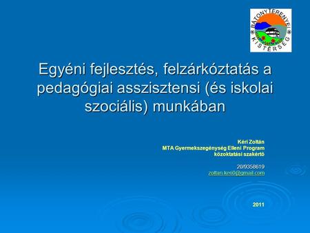 Kéri Zoltán MTA Gyermekszegénység Elleni Program közoktatási szakértő
