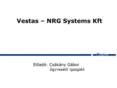 Vestas – NRG Systems Kft