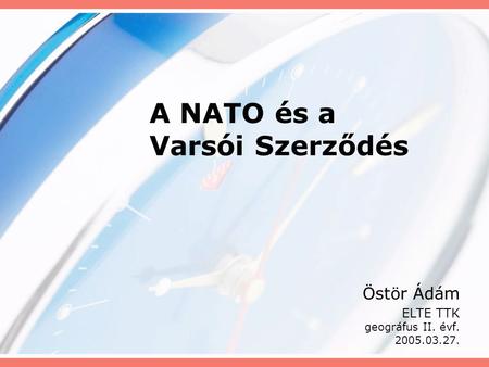 A NATO és a Varsói Szerződés