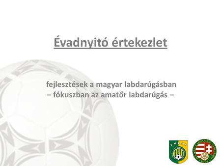 fejlesztések a magyar labdarúgásban – fókuszban az amatőr labdarúgás –