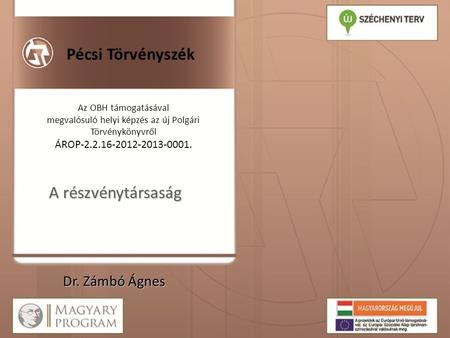 Pécsi Törvényszék A részvénytársaság Dr. Zámbó Ágnes