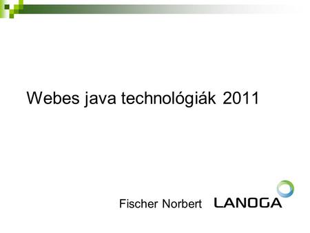 Webes java technológiák 2011