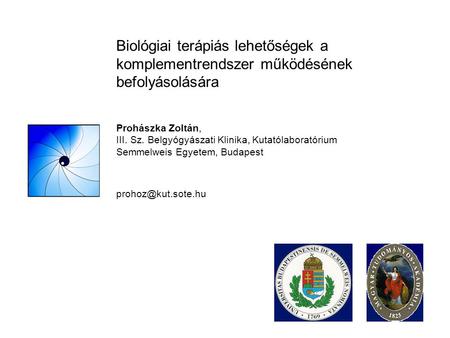 Prohászka Zoltán, III. Sz. Belgyógyászati Klinika, Kutatólaboratórium