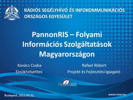 PannonRIS – Folyami Információs Szolgáltatások Magyarországon