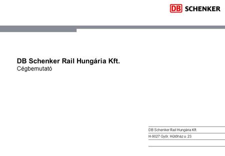 DB Schenker Rail Hungária Kft.