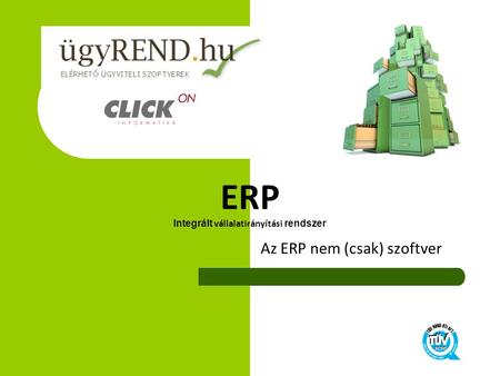 ERP Integrált vállalatirányítási rendszer
