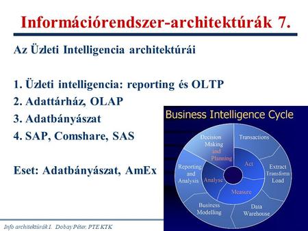 Információrendszer-architektúrák 7.