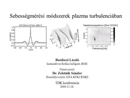 Sebességmérési módszerek plazma turbulenciában