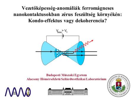 Budapesti Műszaki Egyetem Alacsony Hőmérsékletű Szilárdtestfizikai Laboratórium Vezetőképesség-anomáliák ferromágneses nanokontaktusokban zérus feszültség.