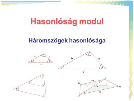 Háromszögek hasonlósága