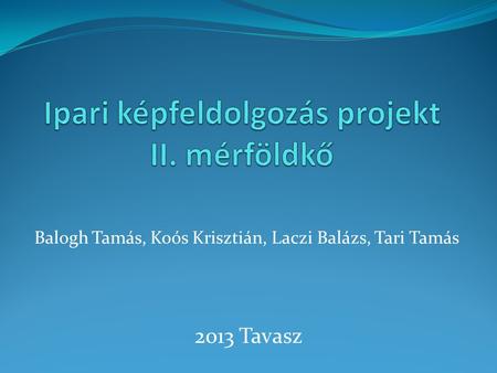 Balogh Tamás, Koós Krisztián, Laczi Balázs, Tari Tamás 2013 Tavasz.