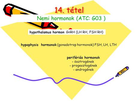 14. tétel Nemi hormonok (ATC: G03 )