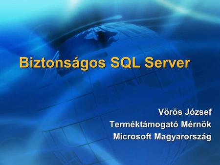 Biztonságos SQL Server