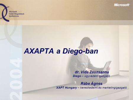 AXAPTA a Diego-ban Rábe Ágnes Diego – ügyvezető igazgató