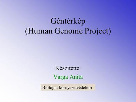 Géntérkép (Human Genome Project)