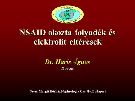 NSAID okozta folyadék és elektrolit eltérések