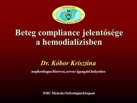 Beteg compliance jelentősége a hemodialízisben