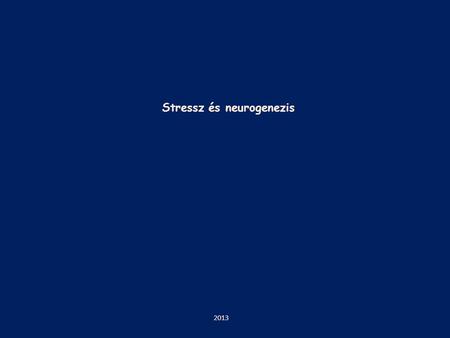 Stressz és neurogenezis