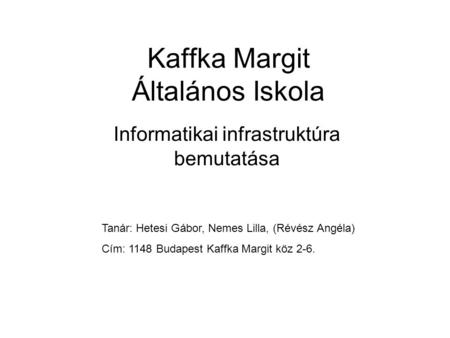 Kaffka Margit Általános Iskola