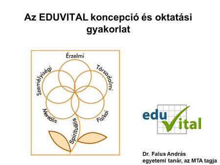 Az EDUVITAL koncepció és oktatási gyakorlat Dr. Falus András egyetemi tanár, az MTA tagja.