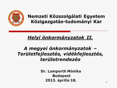 Dr. Lamperth Mónika Budapest április 18.