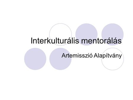 Interkulturális mentorálás