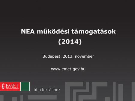 NEA működési támogatások (2014)