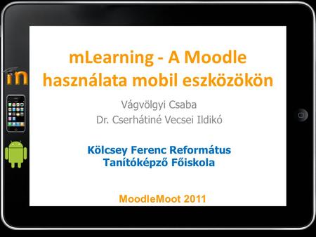 mLearning - A Moodle használata mobil eszközökön