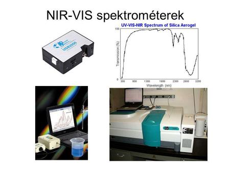 NIR-VIS spektrométerek. NIR-VIS spektrumok „NIR spectra (4 200- 11 000 cm -1 ) of polymers, monomers, plasticizers, lubricants, antidegradantes (antioxidantes,