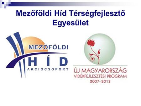Mezőföldi Híd Térségfejlesztő Egyesület. Új Magyarország Vidékfejlesztési Program 2007-2013 III. tengely intézkedései 1. Mikrovállalkozások létrehozásának.