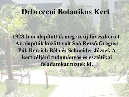 Debreceni Botanikus Kert