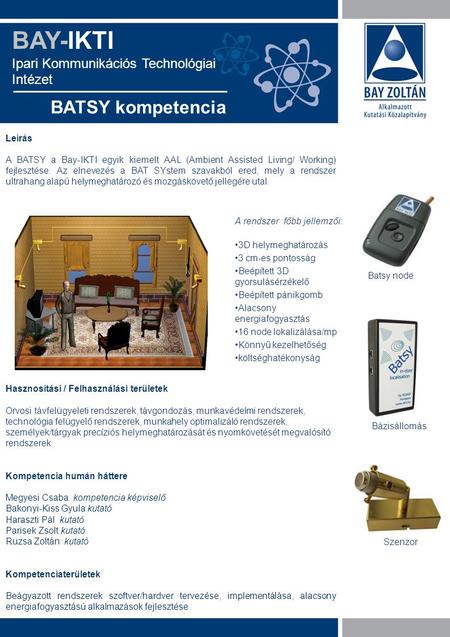 BAY-IKTI BATSY kompetencia Ipari Kommunikációs Technológiai Intézet