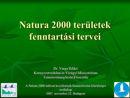 Natura 2000 területek fenntartási tervei
