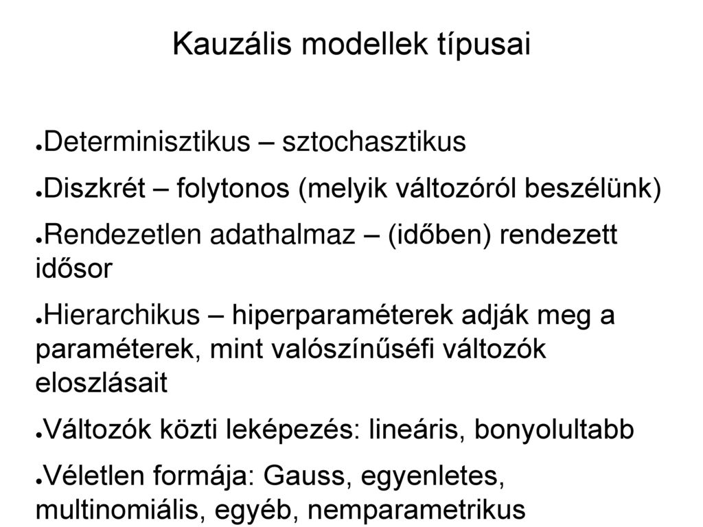Kauzális modellek típusai