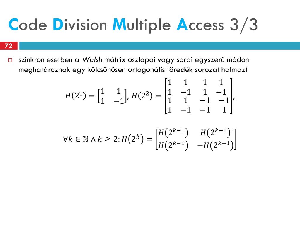 Code Division Multiple Access 1/3