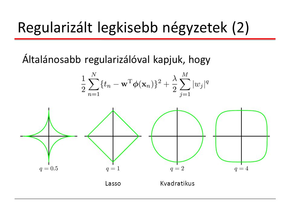 Regularizált legkisebb négyzetek (2)