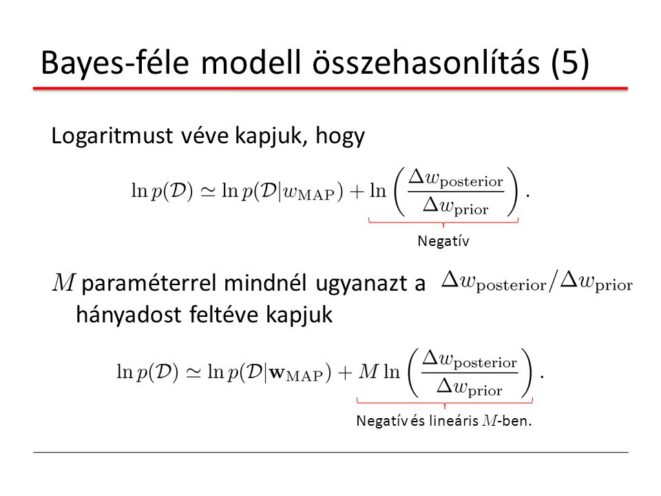 Bayes-féle modell összehasonlítás (5)