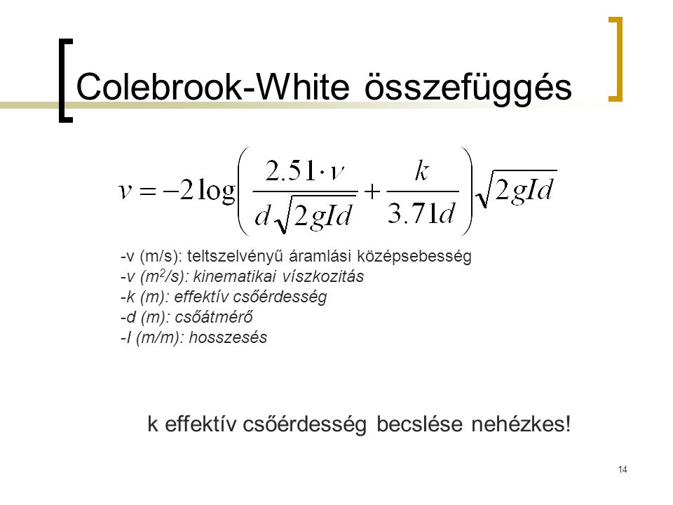 Colebrook-White összefüggés