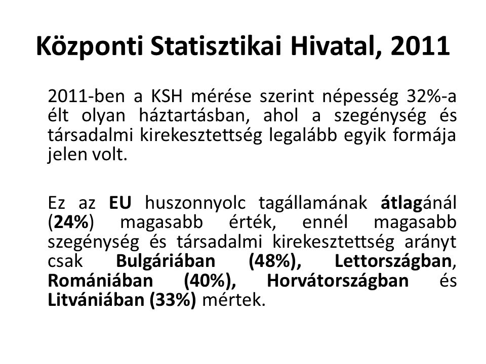 Központi Statisztikai Hivatal, 2011