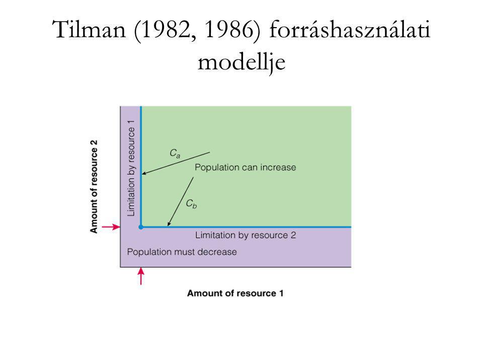 Tilman (1982, 1986) forráshasználati modellje